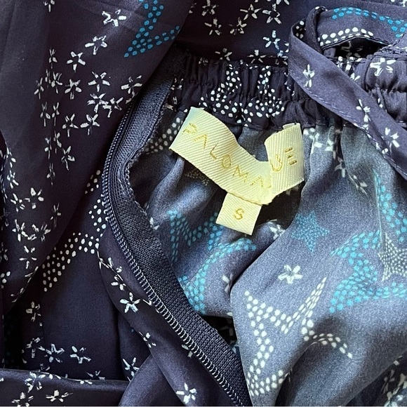 Paloma Blue “Eclipse” star print silk crepe de chine navy sleeveless jumpsuit - Picture 8 of 14